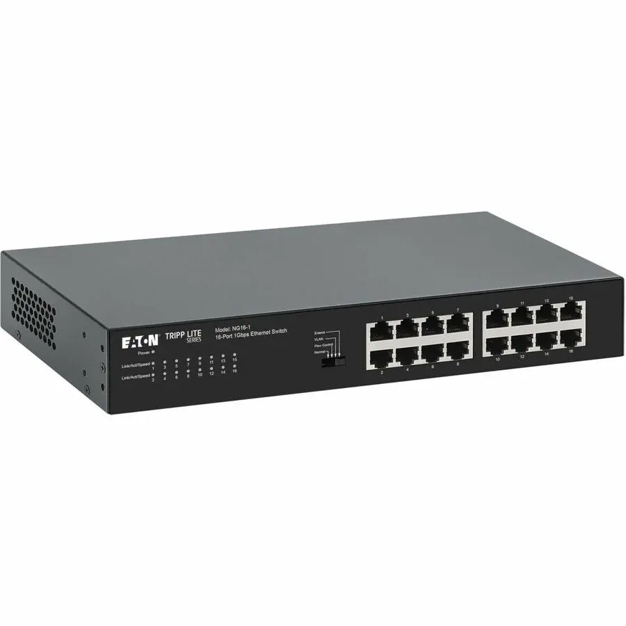 Eaton Tripp Lite Series 16-Port 10/100/1000 Mbps Desktop Gigabit Ethernet Unmanaged Switch, Metal Enclosure