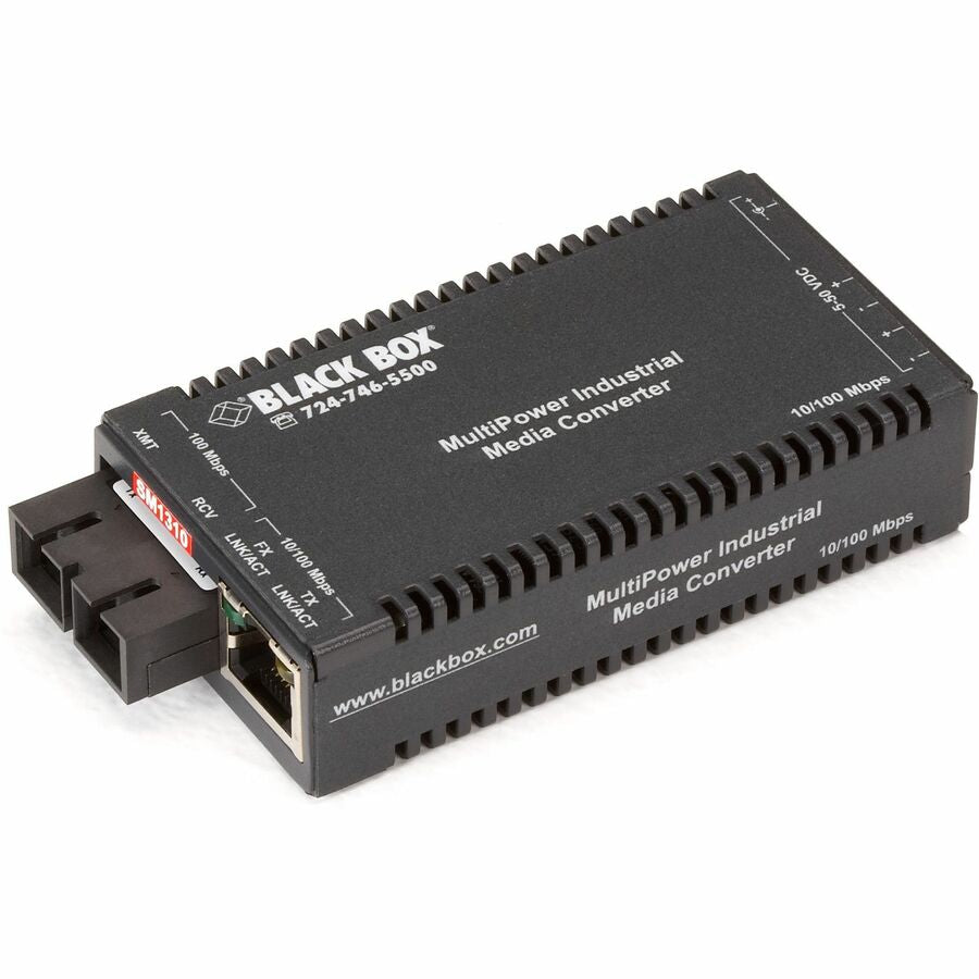 Black Box MultiPower Miniature Transceiver/Media Converter LIC025A-R4 for Industrial Environments