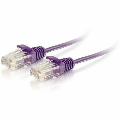 LEGRAND AV - C2G 15ft Cat6 UTP Slim Ethernet Patch Cable Purple with Snagless RJ45 Connectors