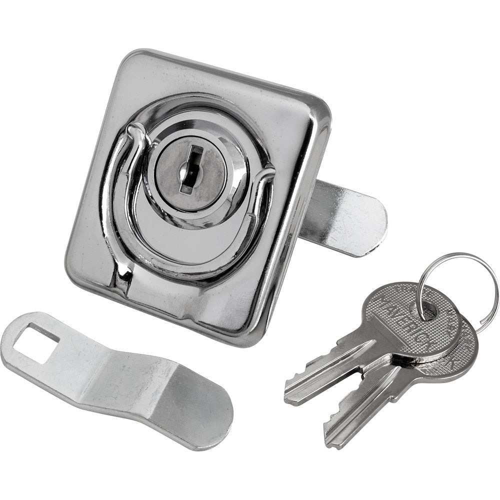 Sea-Dog Surface Mount Locking Ring Pull - Stamped 304 Stainless Steel with Zinc Lock
