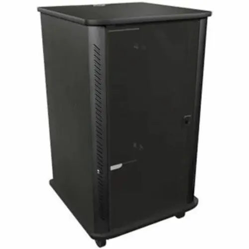 Middle Atlantic RFR Series Reference Furniture Rack with Lockable Glass Front Door and Monitor Mount, Grained Ebony Finish