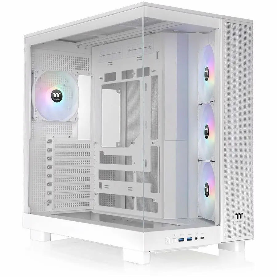 Thermaltake View 380 XL TG ARGB Snow Mid Tower Gaming PC Case