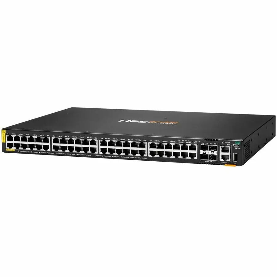 HPE Aruba CX 6200F 48G Class 4 PoE Ethernet Switch with 4 SFP+ Ports and 740W Power (JL728B#AC3)