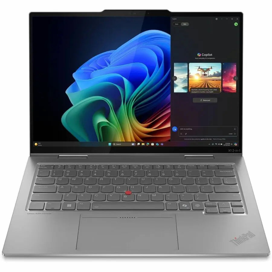 Lenovo Thinkpad X1 Gen 10 21NU0036US 14" Touchscreen Convertible Copilot+ PC 2 in 1 Notebook - WUXGA - 60 Hz - Intel Core Ultra 7 268V - Intel Evo Platform - 32 GB - 512 GB SSD - English Keyboard - Gray