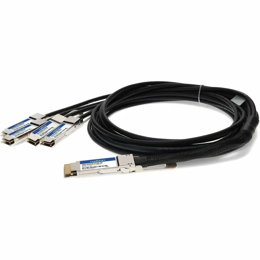 AddOn Cisco QDD-4ZQ100-CU3M-AO 400GBase-CU QSFP-DD to 4xQSFP56 100G Passive Copper Direct Attach Cable