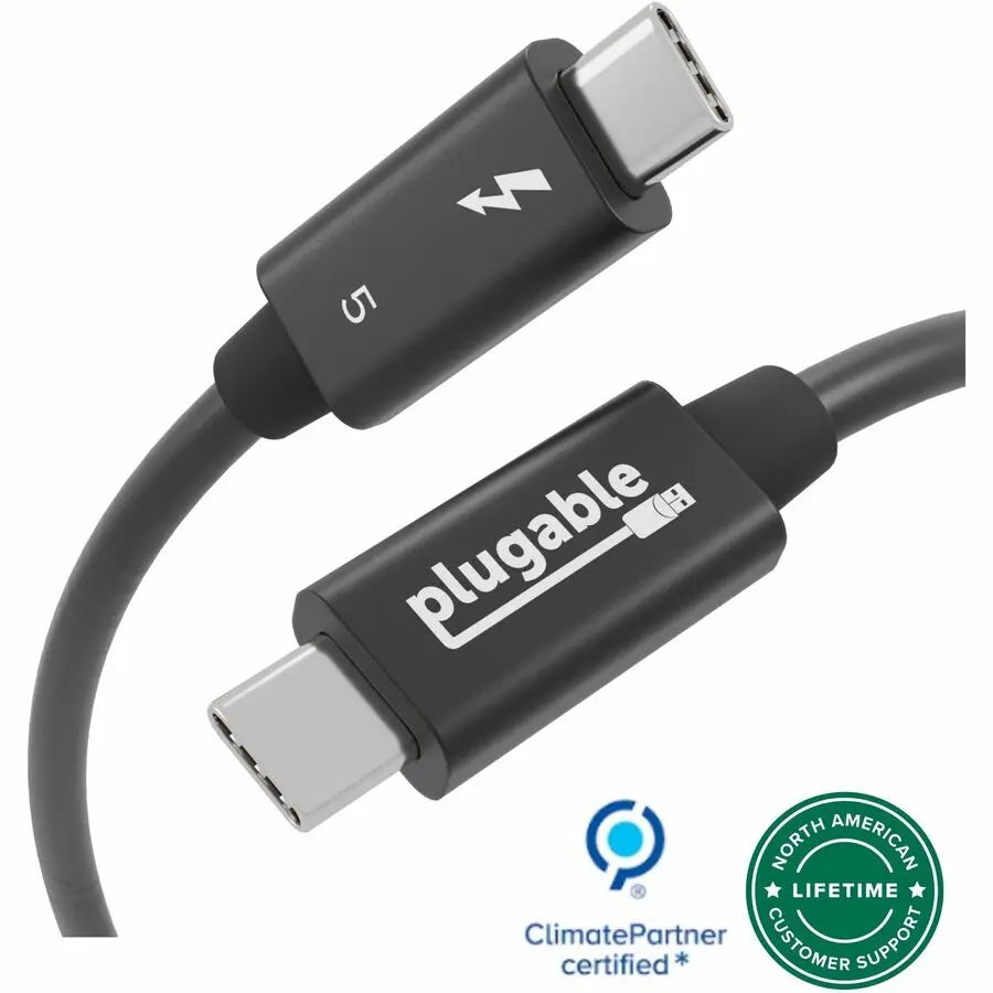 Plugable Thunderbolt 5 Cable (TBT5-240W1M) with 80Gbps Data Transfer and 240W Power Delivery