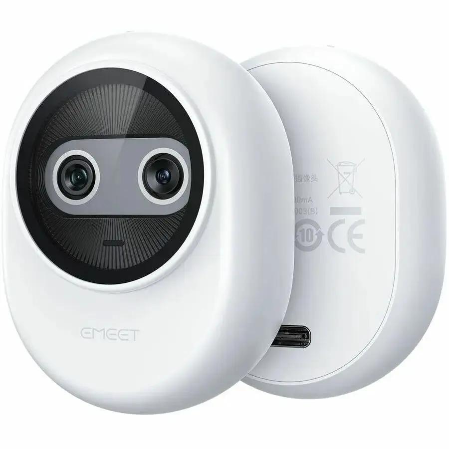 EMEET Piko (White) Dual-Lens 4K Webcam with AI-Assisted Focus and Crystal Clear Sony Sensor by EMEET INNOVATIONS (US) INC