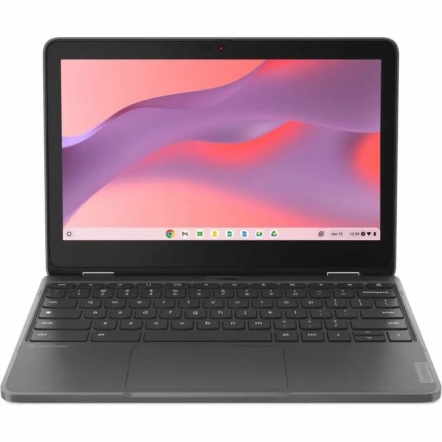 Lenovo 300e Yoga Chromebook Gen 4 82W2002HUS 11.6" Touchscreen Convertible 2 in 1 Chromebook - HD - 60 Hz - Octa-core (ARM Cortex A76 + Cortex A55) - 4 GB - 32 GB Flash Memory - English Keyboard - Graphite Gray
