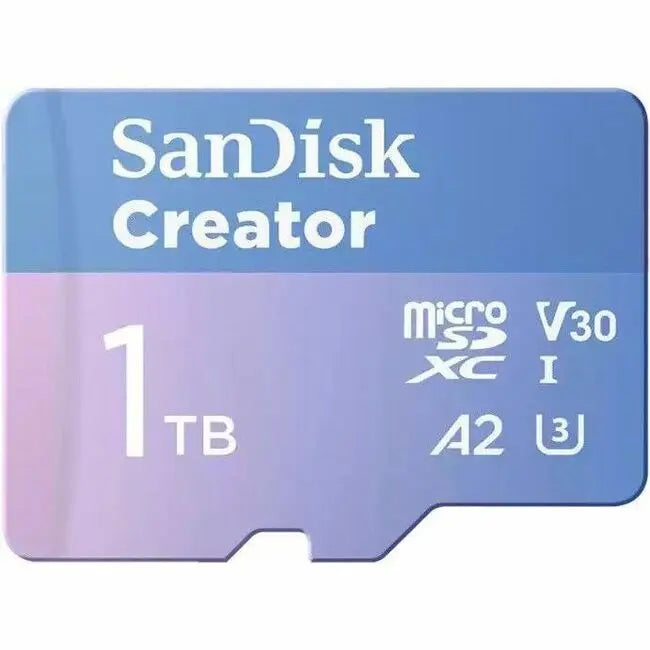 SanDisk Creator SDSQXAV-1T00-GN6MS 1TB microSDXC Card for Creators - UHS-I U3 V30 Performance