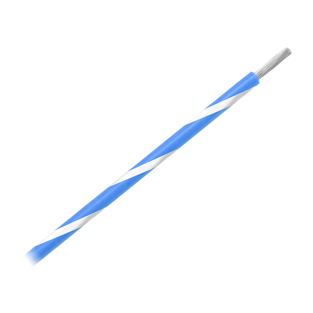 Pacer 14 AWG Gauge Striped Marine Wire 500 ft Blue with White Stripe