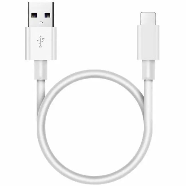 4XEM 1FT USB-A to Lightning Cable (White) - MFi Certified for Fast Charging and Data Transfer