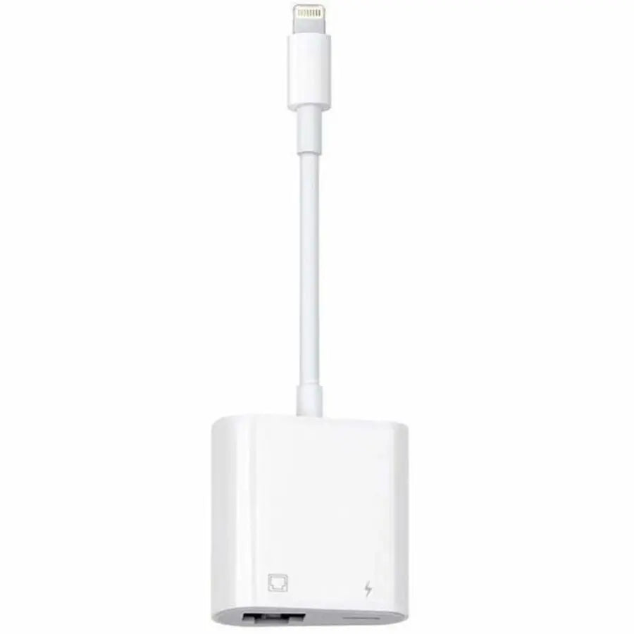 4XEM 2-in-1 Lightning to RJ-45 Ethernet and USB-C Adapter - MFi Certified, Compact Portable Design