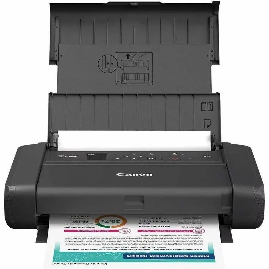 Canon PIXMA TR160 Portable Wireless Inkjet Printer with 5-Color Hybrid Ink System