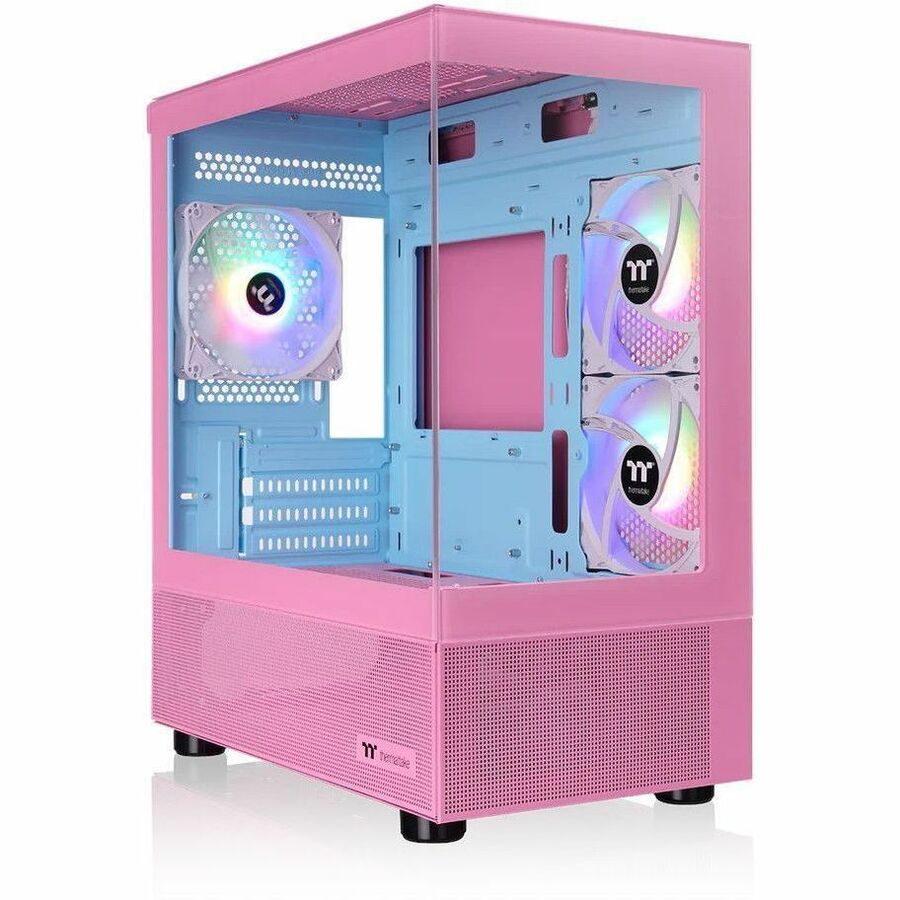 Thermaltake View 170 TG ARGB Bubble Pink Micro Chassis - Compact Micro Tower with Tempered Glass Panels and ARGB Lighting