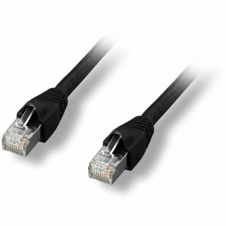 Comprehensive Connectivity Company CAT6A Shielded Patch Cable 7ft – Black, High-Speed 10-Gigabit Ethernet, PoE Rated