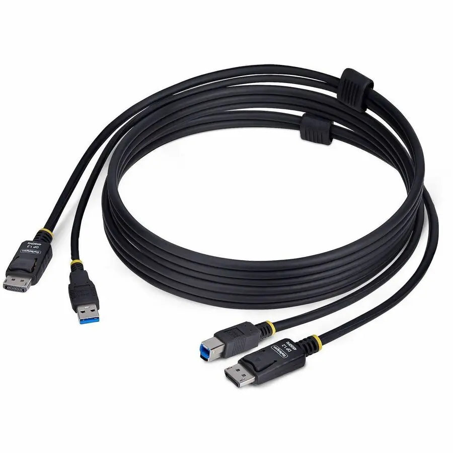 StarTech.com 6ft (1.8m) DisplayPort and USB 5Gbps KVM Cable, 4K 60Hz, Universally Compatible DP 1.2/USB 3.0 Combo Cable for KVM Switches