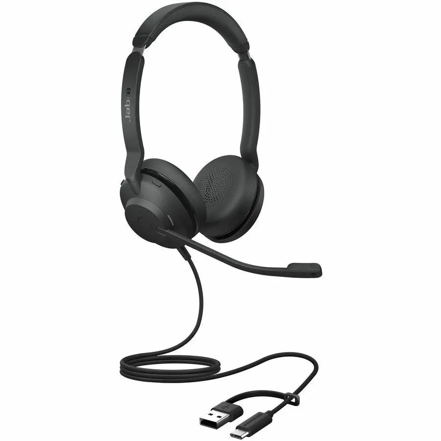 Jabra Evolve2 30 SE Stereo USB-C & USB-A Headset with Noise Cancellation and On-Ear Controls