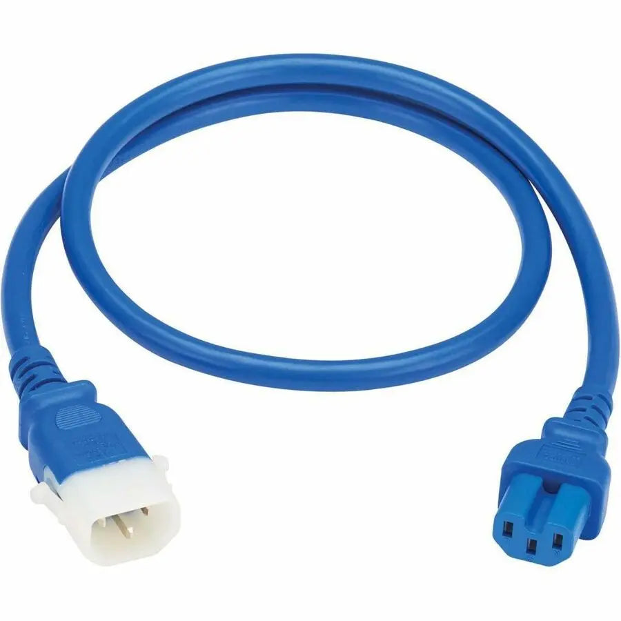 Eaton P018-E06-ABL-6 Power Extension Cord with Locking C14 Connector, 6 ft Blue - Heavy-Gauge Network Device Power Cable