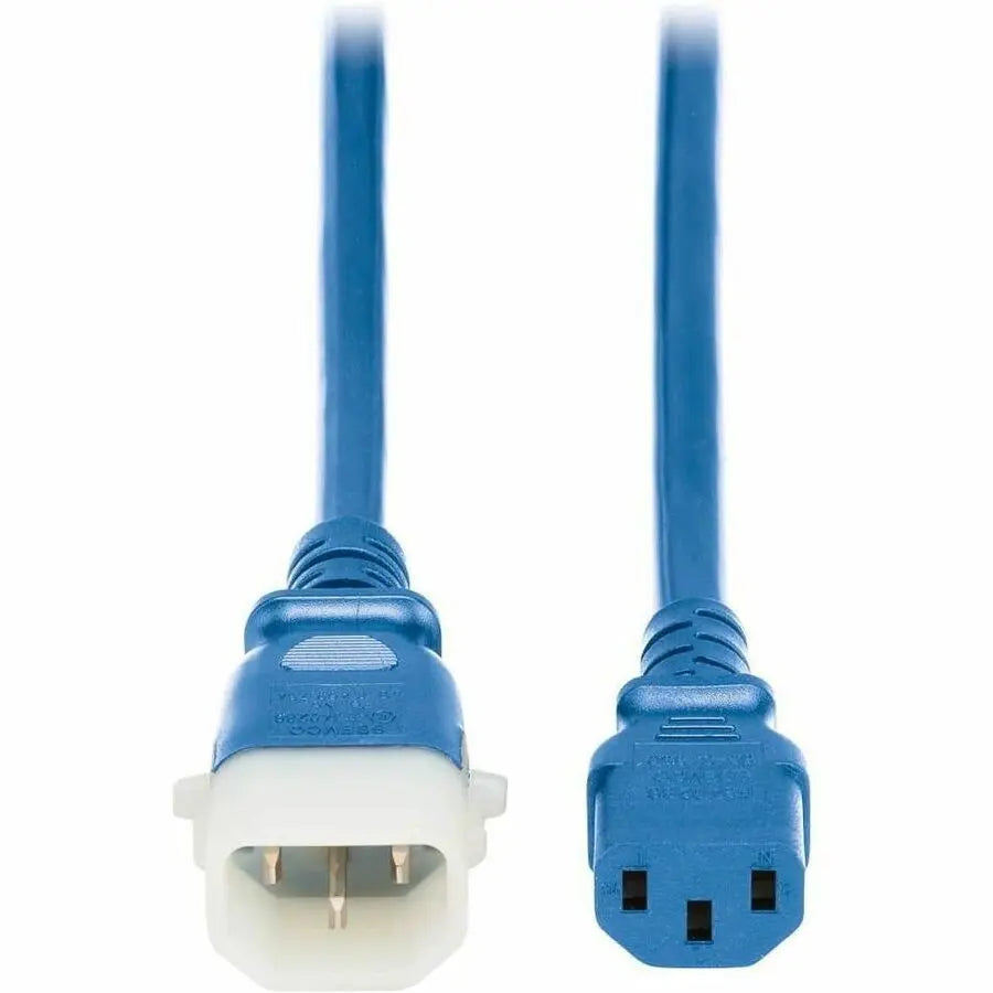 Eaton Tripp Lite Series PDU Power Cords, C13 to P-Lock C14 - Heavy-Duty, 15A, 250V, 14 AWG, 6 ft. (1.8 m), Blue, 6 Pack