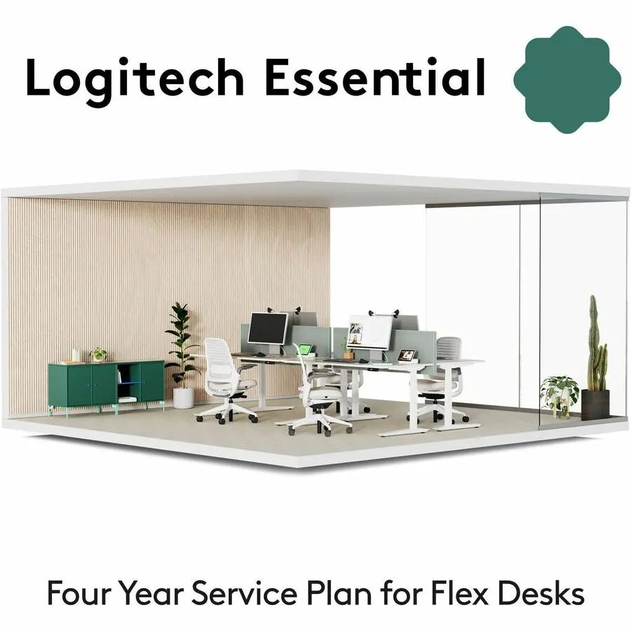 Logitech Essential for Flex Desks Service Plan with Desk Booking and Navigation Tools
