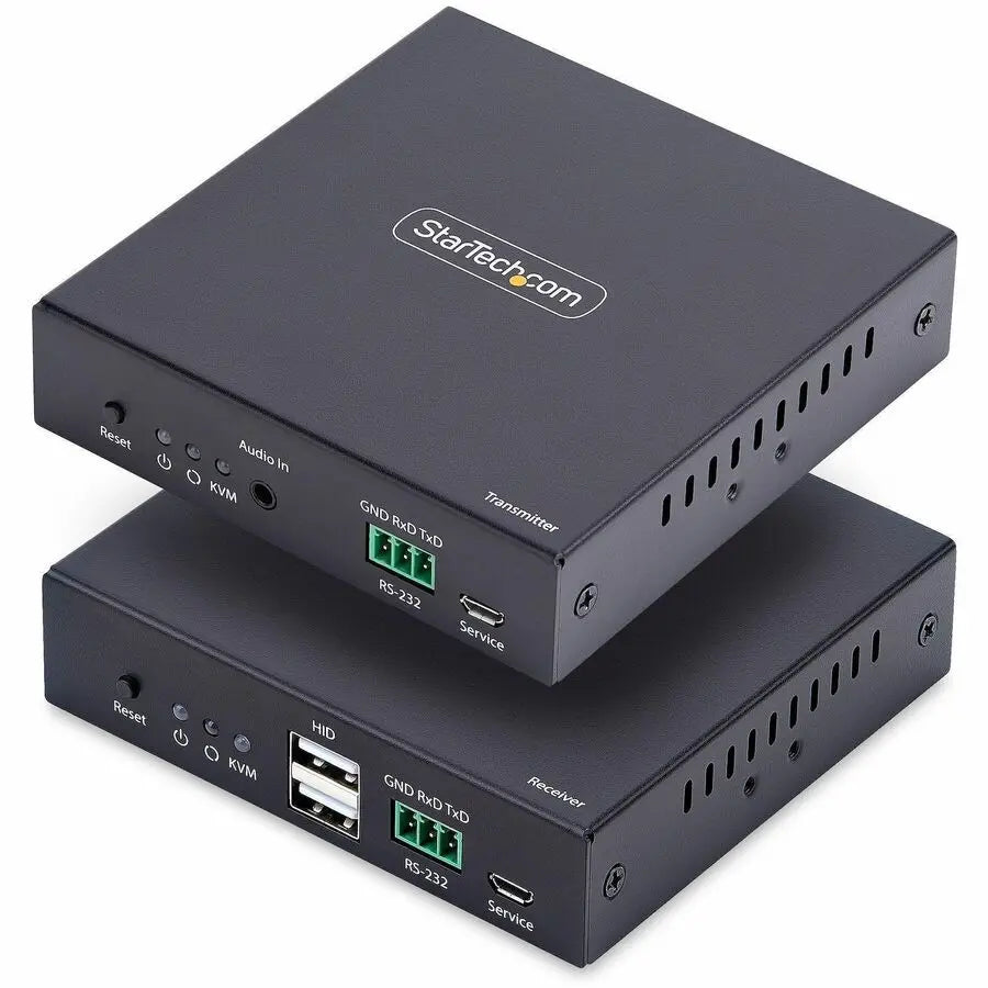StarTech.com HDMI KVM Extender Over IP Network, 4K 60Hz, Driverless, HDMI and USB Over Ethernet/CAT6, AVoIP, Transmitter/Receiver Kit