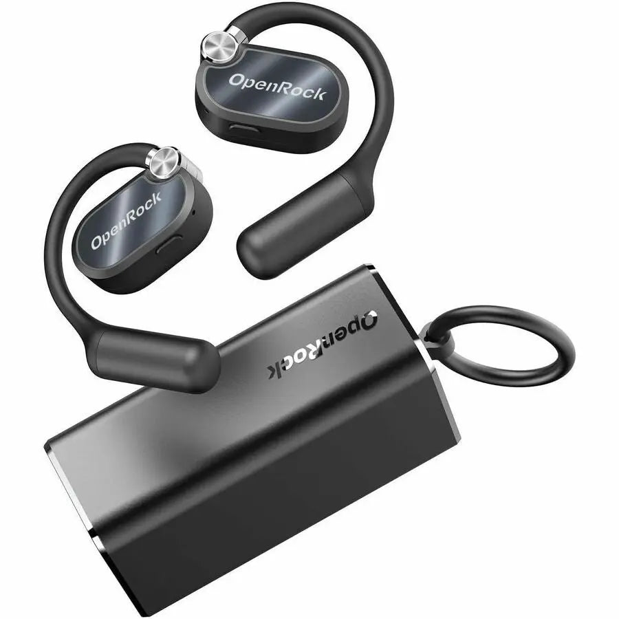 OpenRock X Open-Ear Air Conduction Sport Earbuds by NonaByte – Wireless Bluetooth Running Headphones with Active Noise Cancellation and Adjustable Fit