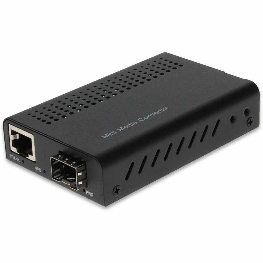 AddOn 10/100/1000Base-TX to Open SFP Port Mini Media Converter with US Power Supply (Part Number: MIMC-PRO-1G-SFP-AO)