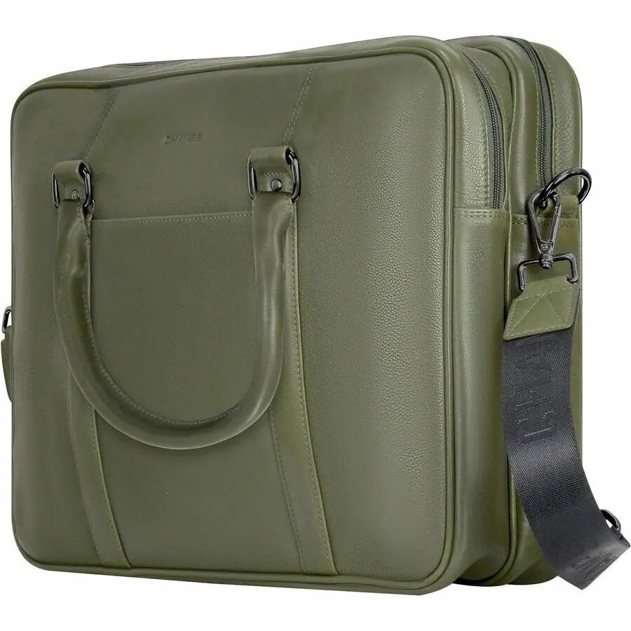 Champs International Onyx Leather Briefcase for 15.6-inch Laptop and 11-inch Tablet - Khaki