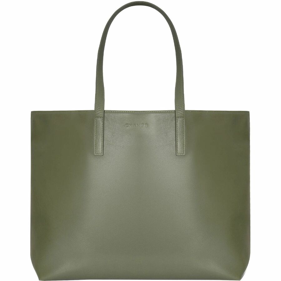 Champs Onyx Leather Open Tote Carrying Case, OB-414-KHAKI, Khaki