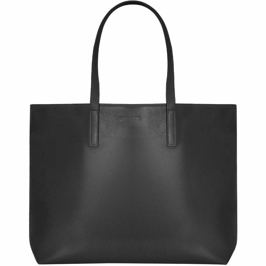 Champs Onyx Leather Open Tote Carrying Case, Black - OB-414-BLACK