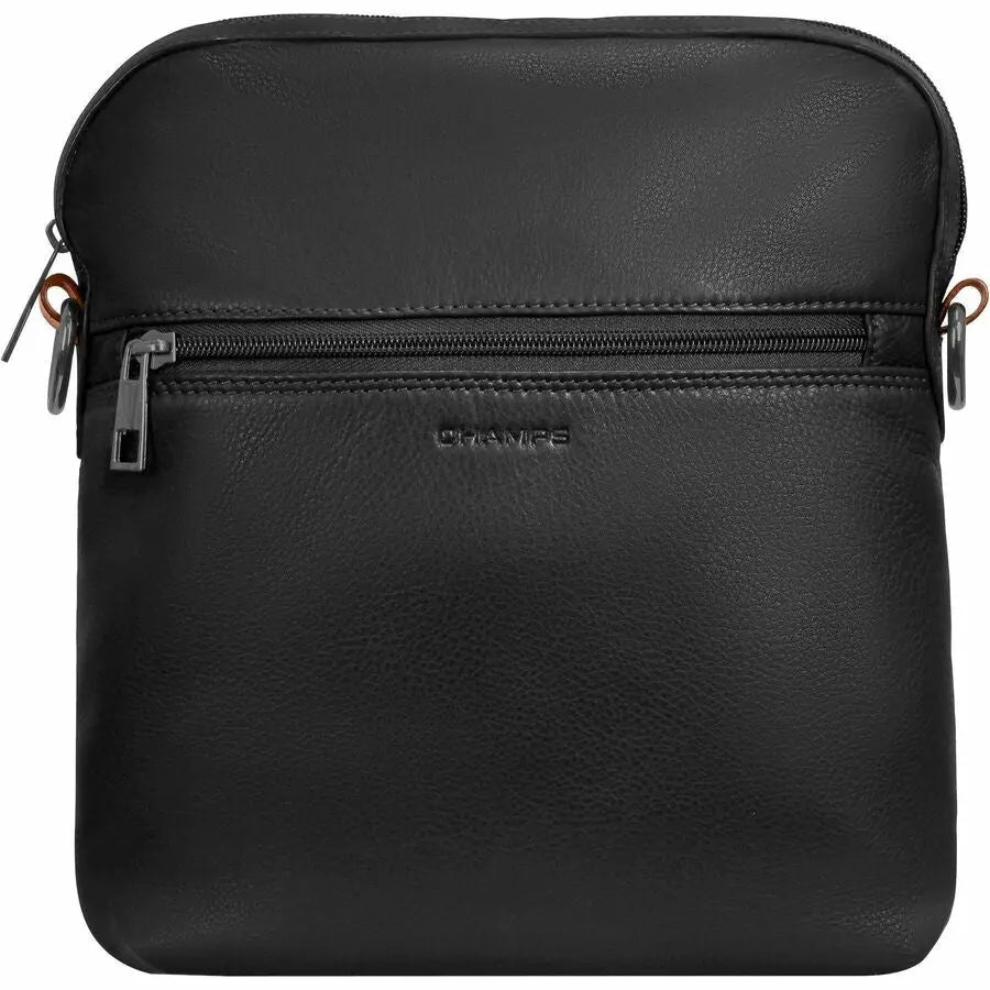 Champs International Onyx Leather Cross-Body Bag - Black