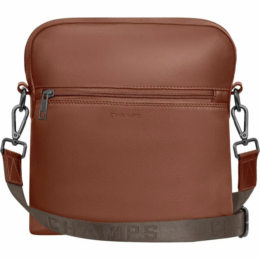 Champs International Onyx Leather Cross-Body Bag - Brown
