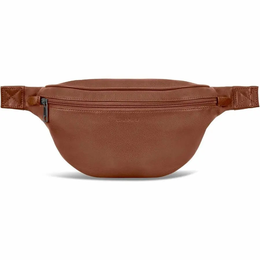 Champs International Onyx Leather Waist-Pack - Brown | RFID-Resistant Carrying Case for Gaming Accessories