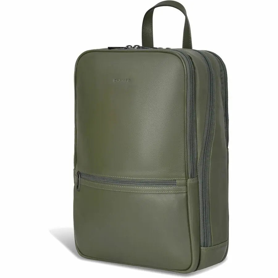 Champs International Onyx Leather Classic Backpack Khaki for 15.6-inch Laptops