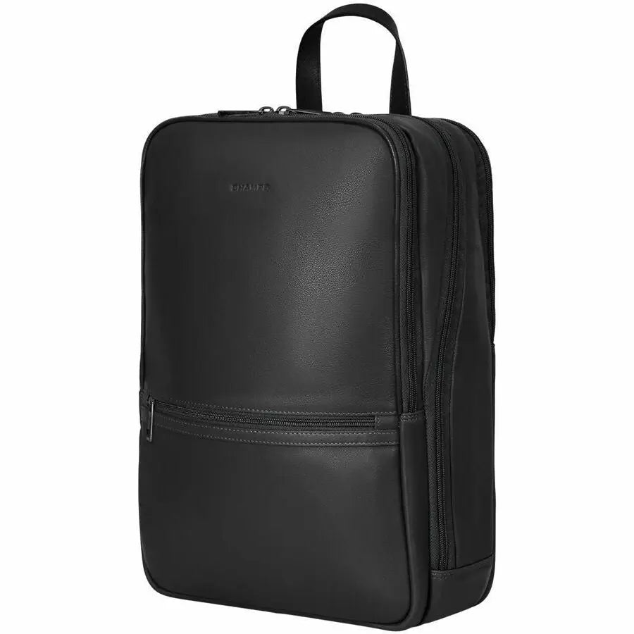 Champs International Onyx Leather Classic Backpack for 15.6-inch Laptop - Black