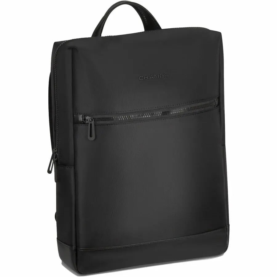 Champs International Onyx Modern Backpack TB-1007-BLACK for 15.6-Inch Laptops and Travel