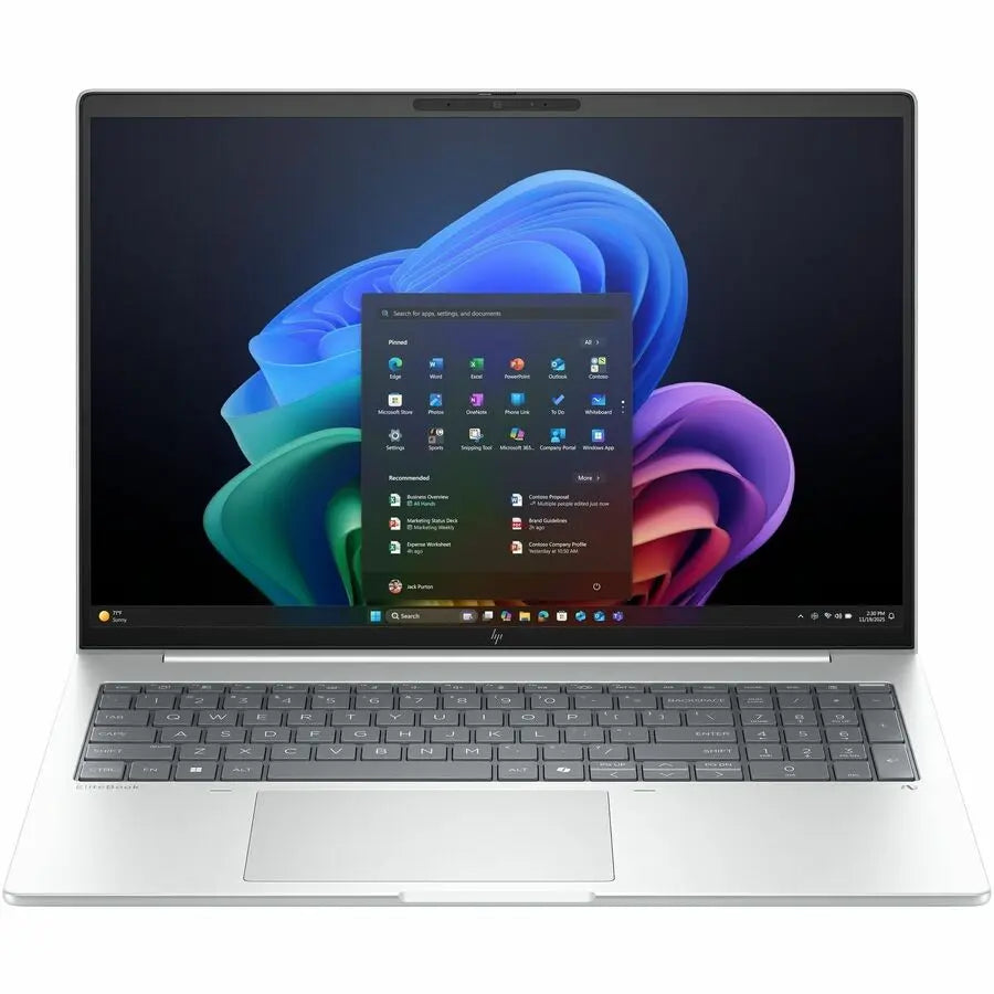 HP EliteBook 8 G1i 16-Inch Touchscreen Notebook with Core Ultra 7 Processor and 32GB RAM - Glacier Silver Aluminum