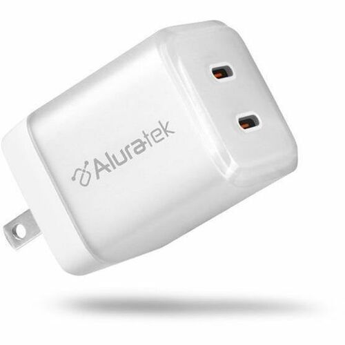 Aluratek AGWC245F Dual USB-C GaN 45W Wall Charger with Power Delivery
