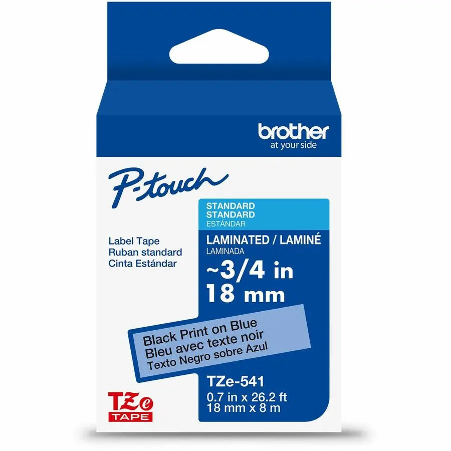 Brother TZe541G Laminated 18mm Blue Label Tape for P-touch Label Makers