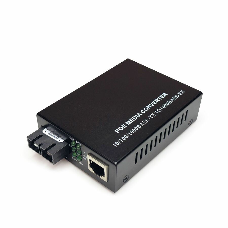 Black Box Gigabit Ethernet PoE+ Media Converter - 10/100/1000 Mbps Copper to 1000 Mbps Fiber with SFP or SC Connector Options