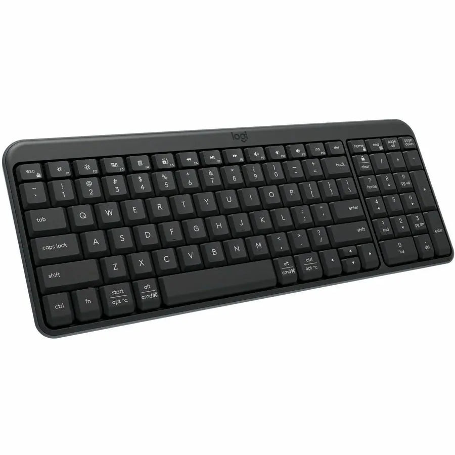 Logitech K250 Bluetooth Keyboard with Numpad, Easy Connectivity, Compact Wireless Keyboard made with Recycled Plastic, Spill-Resistant, comfortable Keys (Graphite)