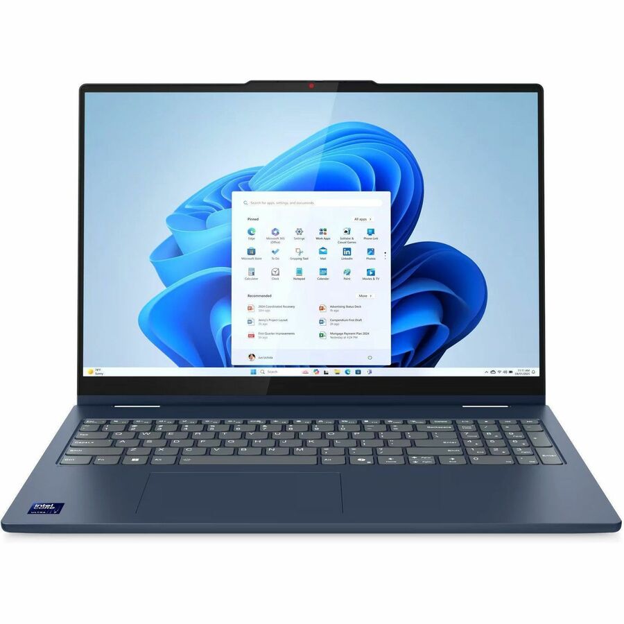 Lenovo IdeaPad 5 16IAL10 2-in-1 Convertible Laptop with 16-Inch Touchscreen, Intel Core Ultra 7, 16GB RAM, 512GB SSD - Cosmic Blue
