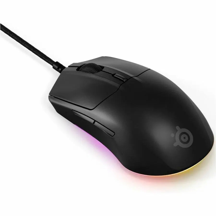 SteelSeries Rival 3 Gen 2 Gaming Mouse - Black, Right-Handed Ergonomic Design, RGB Lighting, TrueMove Core Tracking
