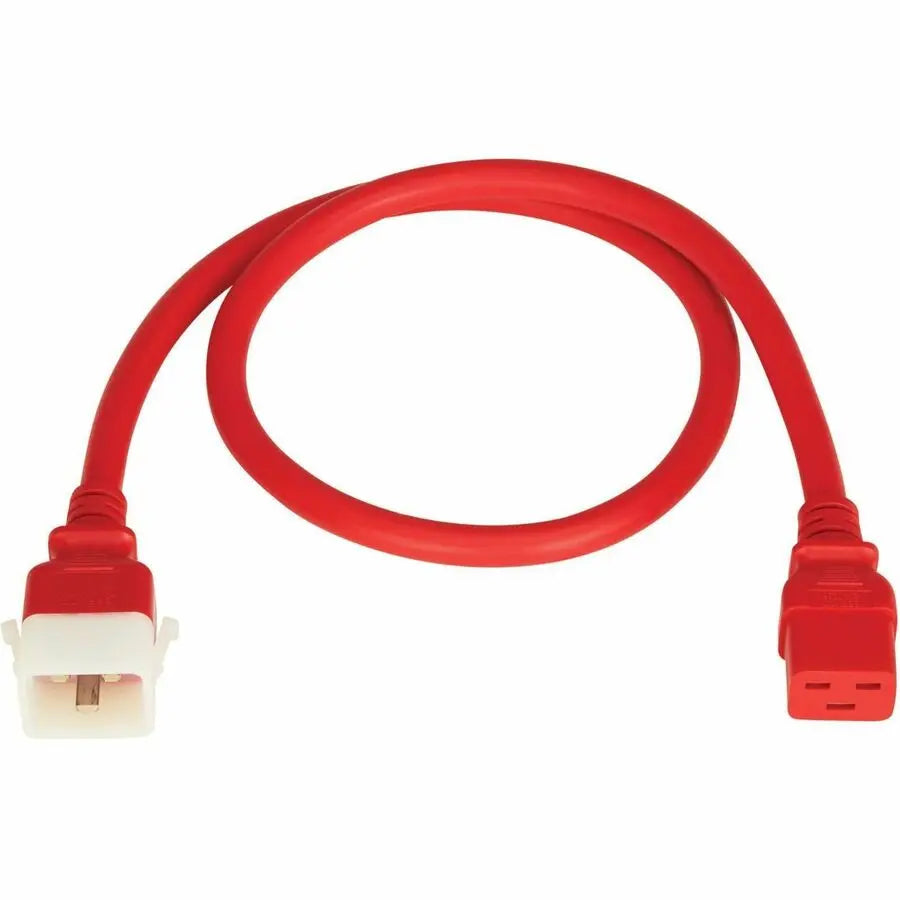 Eaton Tripp Lite Series PDU Power Cords, C19 to P-Lock C20 - Heavy-Duty, 20A, 250V, 12 AWG, 3 ft. (0.9 m), Red, 6 Pack