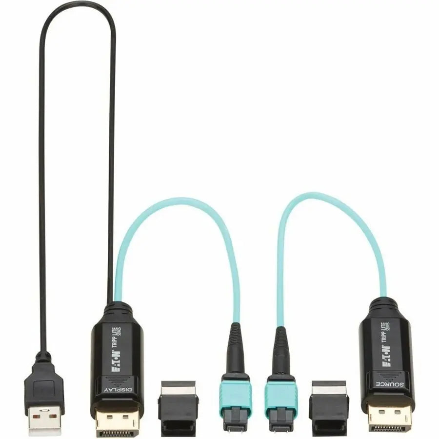 Eaton Tripp Lite Series DisplayPort Fiber Extender Terminations for MPO Fiber Optic Cable - 8K 60 Hz, 32.4 Gbps, LSZH, Up to 328 ft. (100 m)