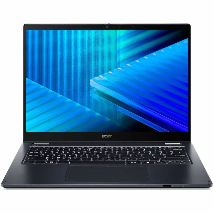 Acer TravelMate P4 Spin 14 TMP414RN-55-79AM 2-in-1 Convertible Notebook with Intel Core Ultra 7, 14-Inch WUXGA Touchscreen, 16GB RAM, 1TB SSD, Blue