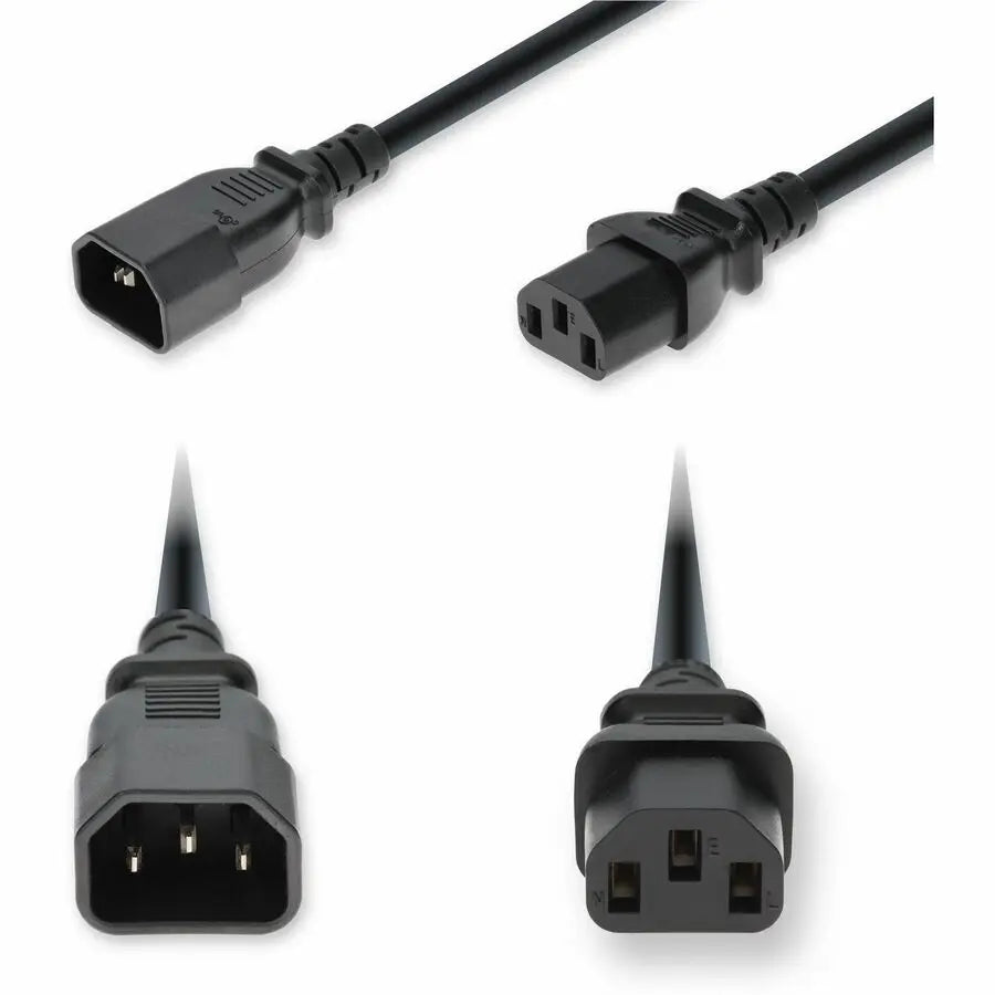 AddOn 4ft C14 Male to C13 Female Power Cable with 14 AWG 250V Rating