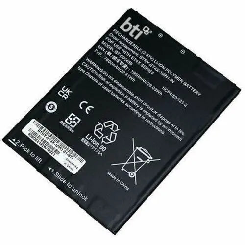 BTI 3.87V 29Wh Lithium-Ion Battery for Zebra ET40, ET45 Tablets – Model BTRY-ET4X-10IN1-01-BTI