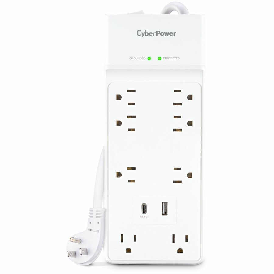 CyberPower P806UC15 8-Outlet Surge Protector with USB-A and USB-C Charging