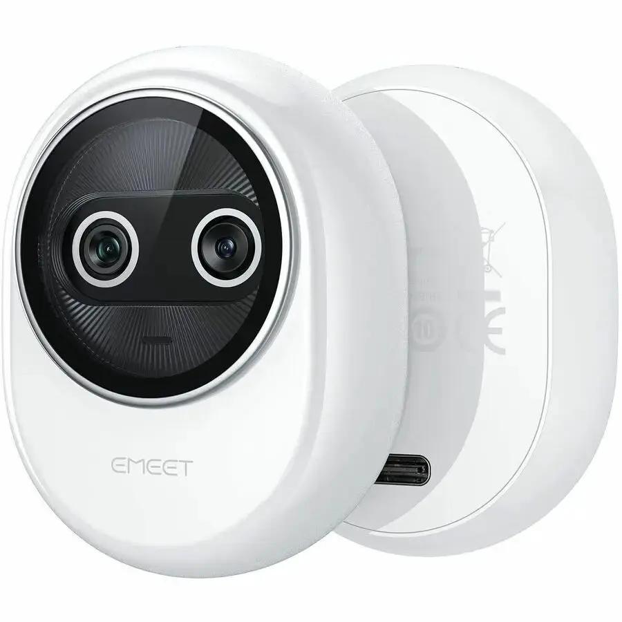 EMEET Piko+ White Dual-Lens 4K Webcam with AI Assistance and Privacy Cover by EMEET INNOVATIONS (US) INC